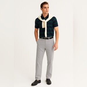 Mens 40X30 BCG Golf Pants Mirage Grey Flat Front Flex Waist Wicking Outdoor